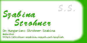 szabina strohner business card